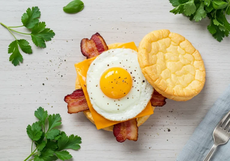 Cloud Bread Breakfast Sandwich