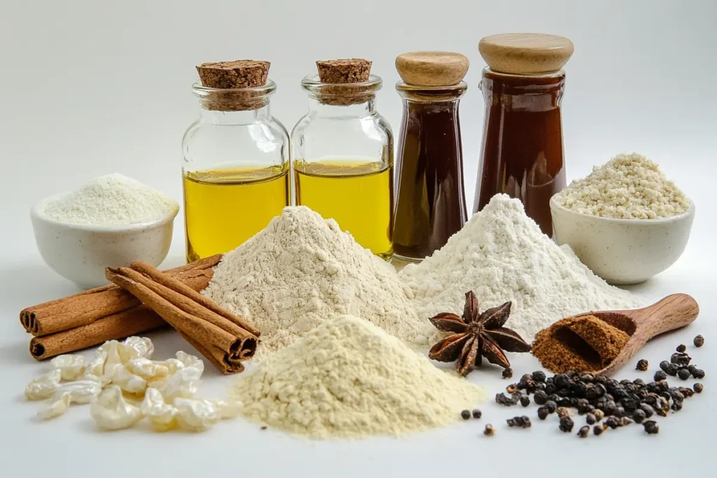 mijousan A flat lay of various gluten free and dairy free pantr acf81afe 9506 4fb7 85c5 d5ff7c83eaee