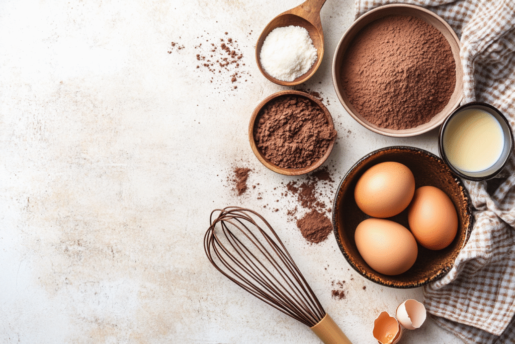 mijousan Overhead flat lay of ingredients for a gluten free cho c985662b fe2c 4741 bad0 b053b561ceed